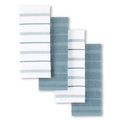 KitchenAid Albany Kitchen Towel 4-Pack Set, Fog Blue/White, 16x26
