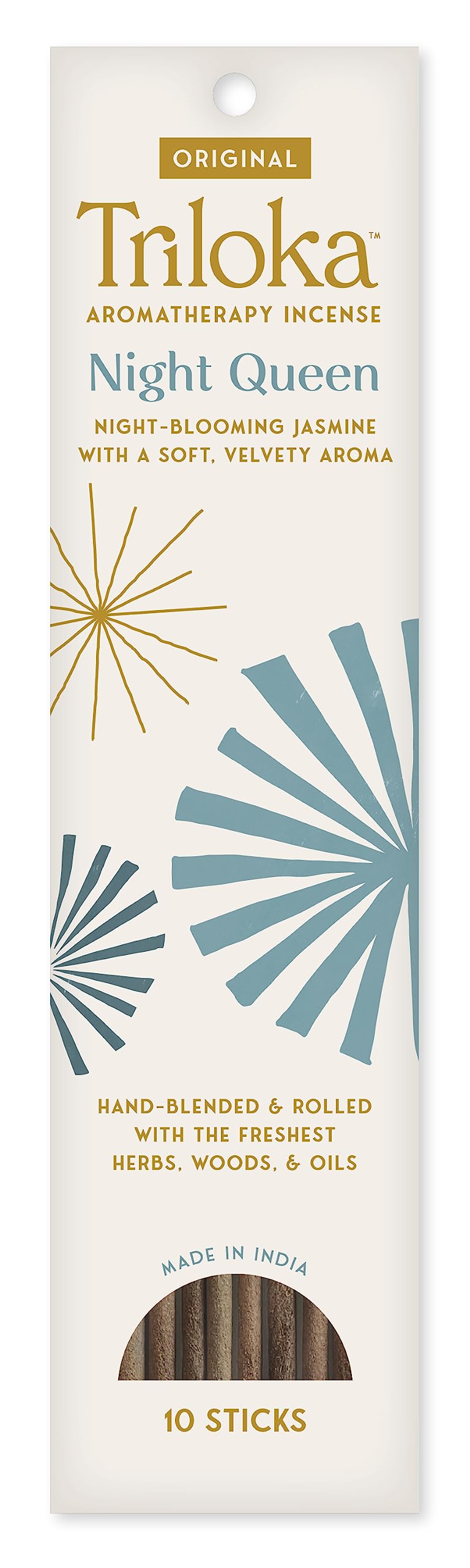 Triloka Original Incense, Night Queen, 10 Sticks