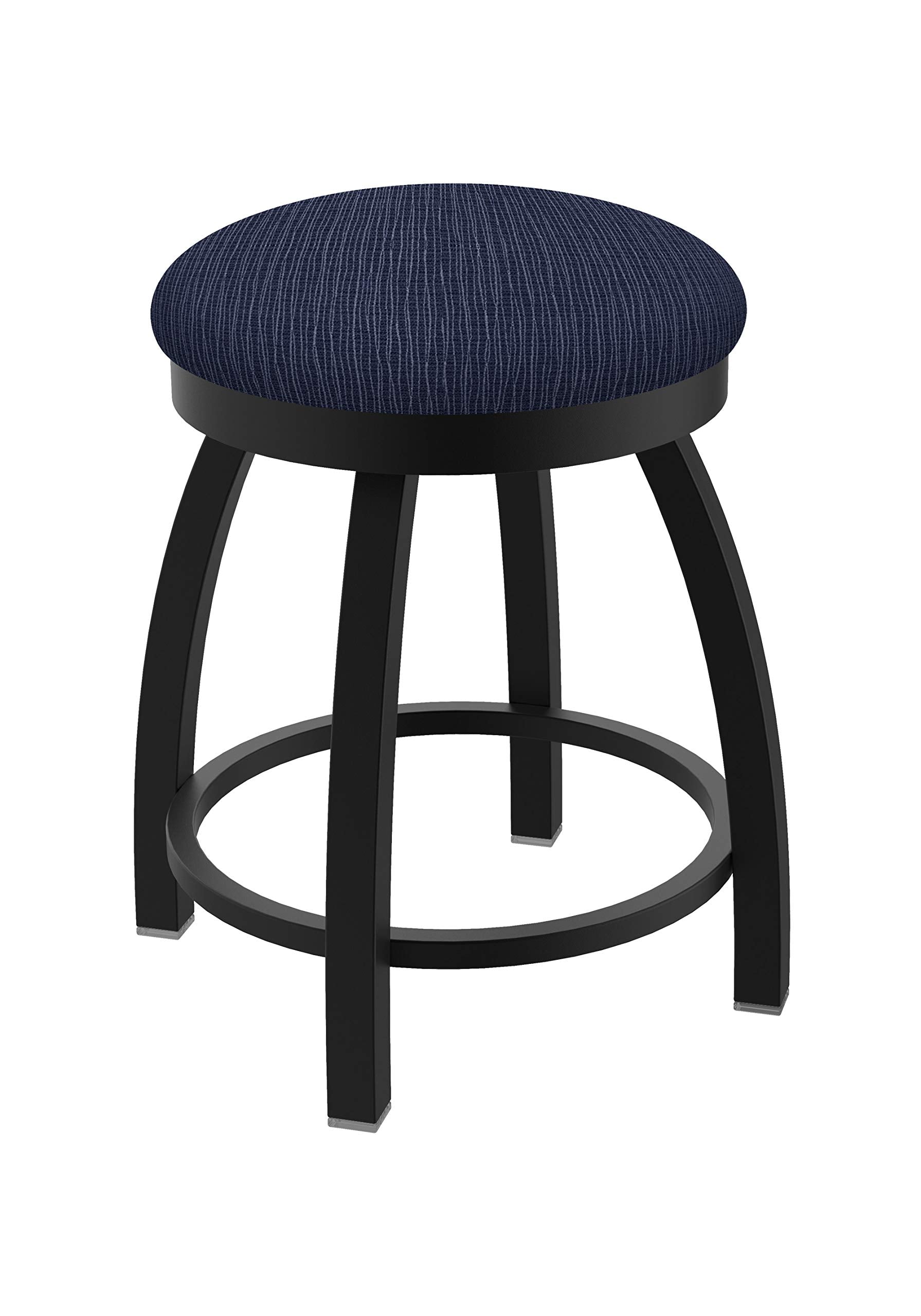 802 Misha 18 Swivel Vanity Stool with Black Wrinkle Finish and Graph Anchor Seat