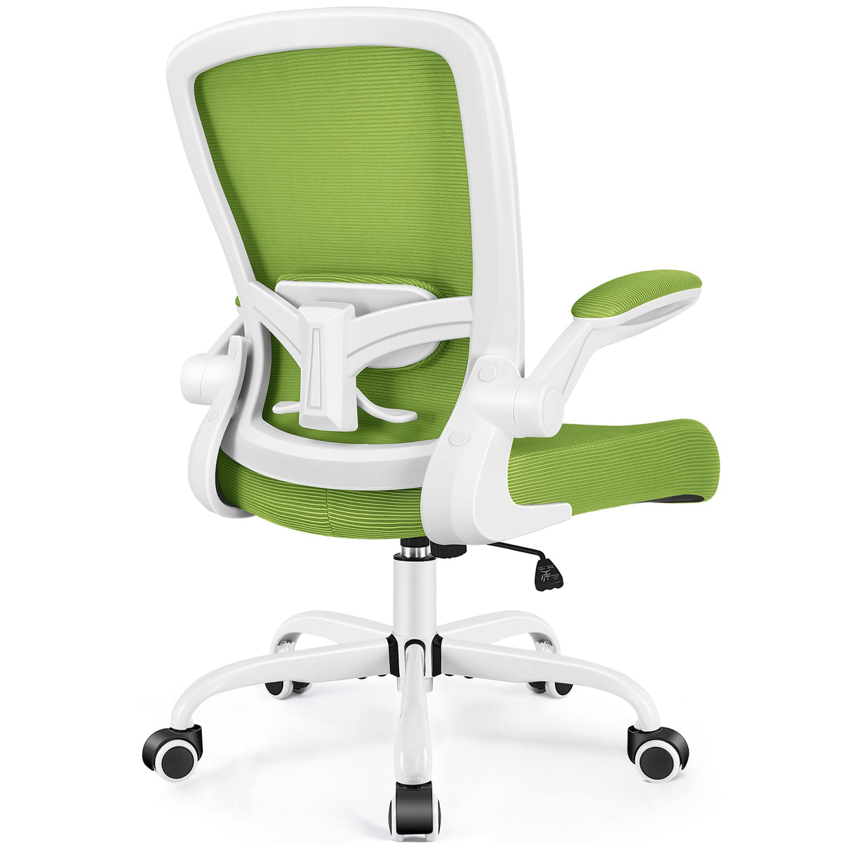 Office Chair, Felixking Ergonomic Desk Chair Breathable Mesh Chair With Adjustable High Back Lumbar Support Flip-Up Armrests, Executive Rolling Swivel Comfy Task Computer Chair For Home Office (Green)