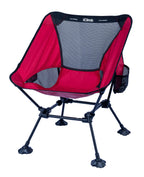 Iclimb Ultralight Compact Camping Folding Beach Chair With Anti-Sinking Large Feet And Back Support Webbing (Red - Square Frame -2Pc)