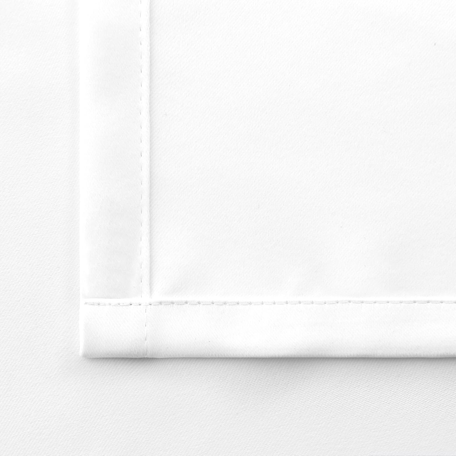 Bgment Rod Pocket And Back Tab White Curtains For Bedroom - Thermal Insulated Room Darkening Curtains For Living Room, 2 Window Curtain Panels (52 X 84 Inch, Pure White)