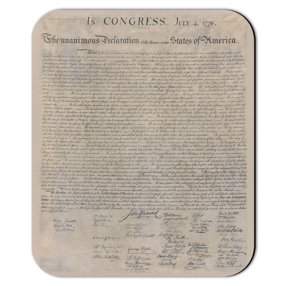 United States Declaration Of Independence Mouse Pad Mousepad