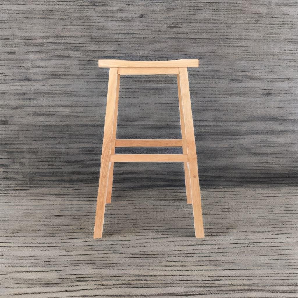 Ergode Chic Saddle Seat Wood Counter Height Stool | Natural Finish | Easy Assembly
