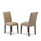 East West Furniture X727Ab747-7 X-Style 7 Piece Room Furniture Set Consist Of A Rectangle Dining Table With X-Legs And 6 Light Sable Linen Fabric Parson Chairs, 40X72 Inch, Multi-Color