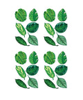 Set of 24 Tropical Plant Leaves Wall Decal, Hawaiian Party Beach Theme Decor. Great for Birthdays, Prom, Wedding Events #6094s