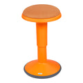 ECR4Kids Sitwell Wobble Stool with Cushion, Adjustable Height, Active Seating, Orange