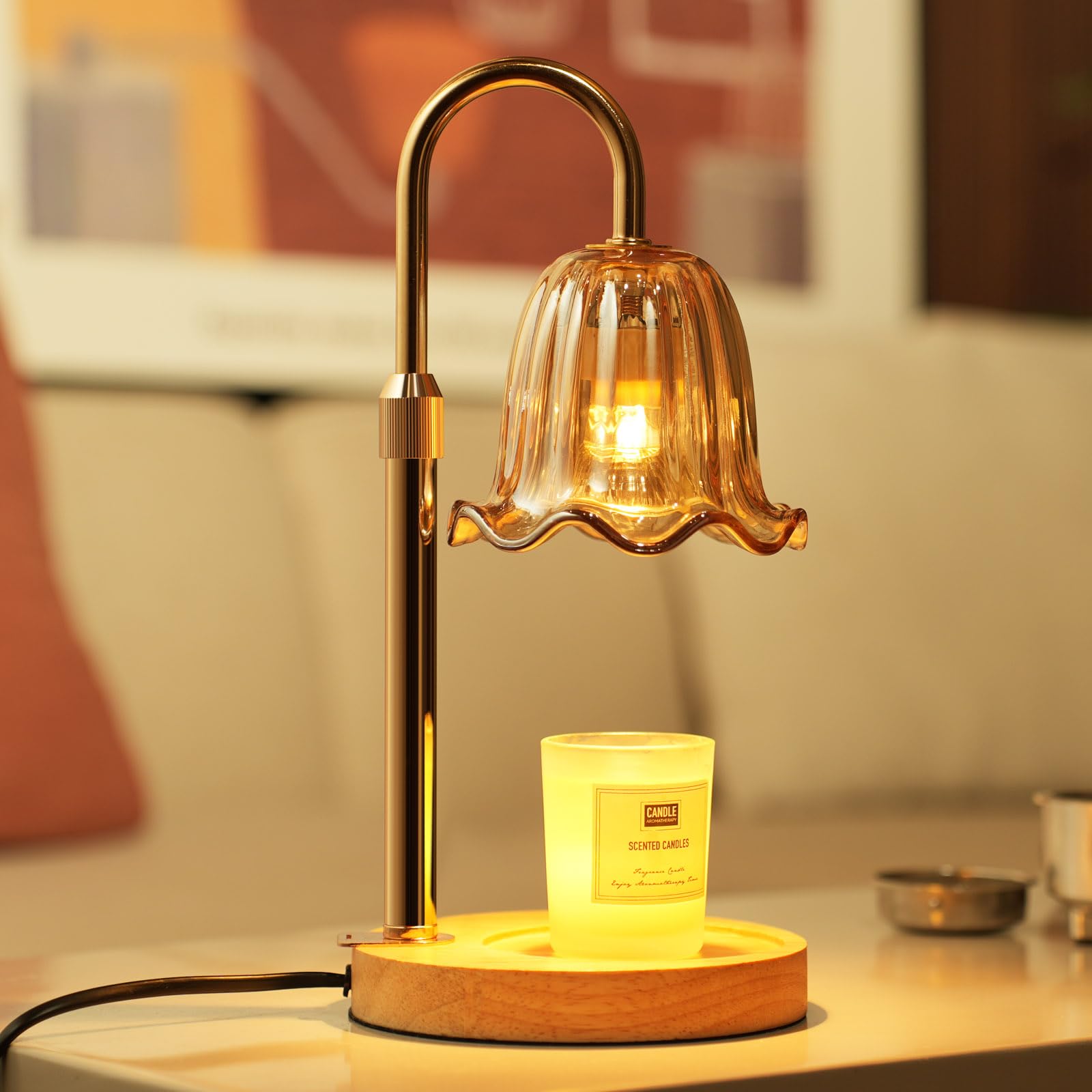Kochwert Candle Warmer Lamp, Electric Candle Lamp with Timer, Mothers Day Birthday Gift, New Home Gifts, Dimmable Wax Melt Warme