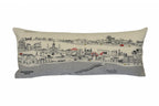 HomeRoots Cream 35' White New Orleans Daylight Skyline Lumbar Decorative Pillow
