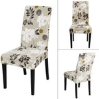 Jqinhome Chair Covers For Dining Room Set Of 4, High Stretch Removable Washable Parsons Chair Slipcover For Home Party Hotel Wedding Ceremony (Flower,4Pcs)
