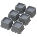 Whynonap Bed Risers 2 Inch Heavy Duty Bed Elevators, Set Of 6 Lifts Up 2000 Lbs Furniture Riser For Sofa And Table, Gray