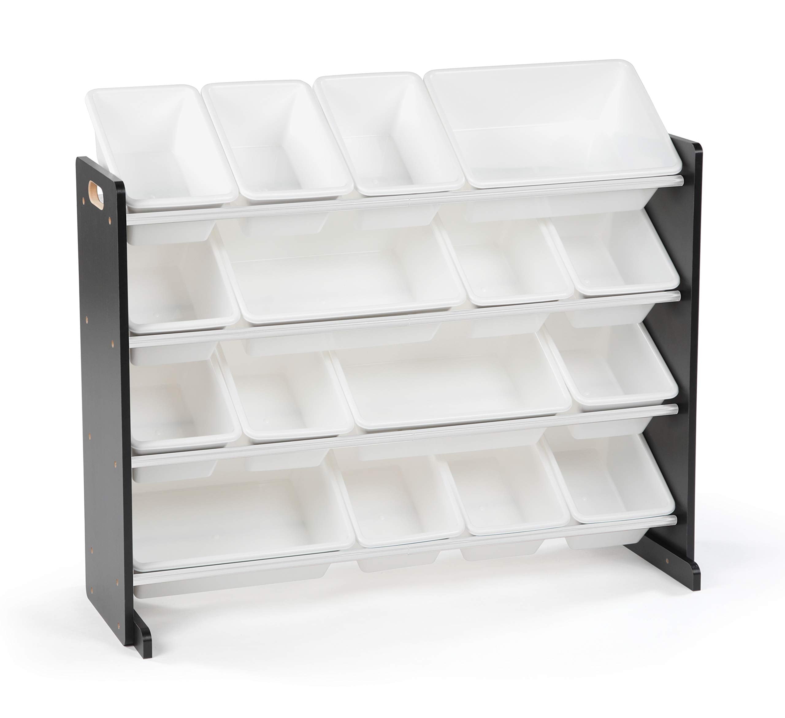 Humble Crew Supersized Toy Storage Organizer with 16 Removable Bins, Black/White - Large Toy Storage for Toddlers Ideal for Kids