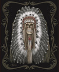 Dga Native Skull Signature Collection Super Soft Plush Blanket, Queen