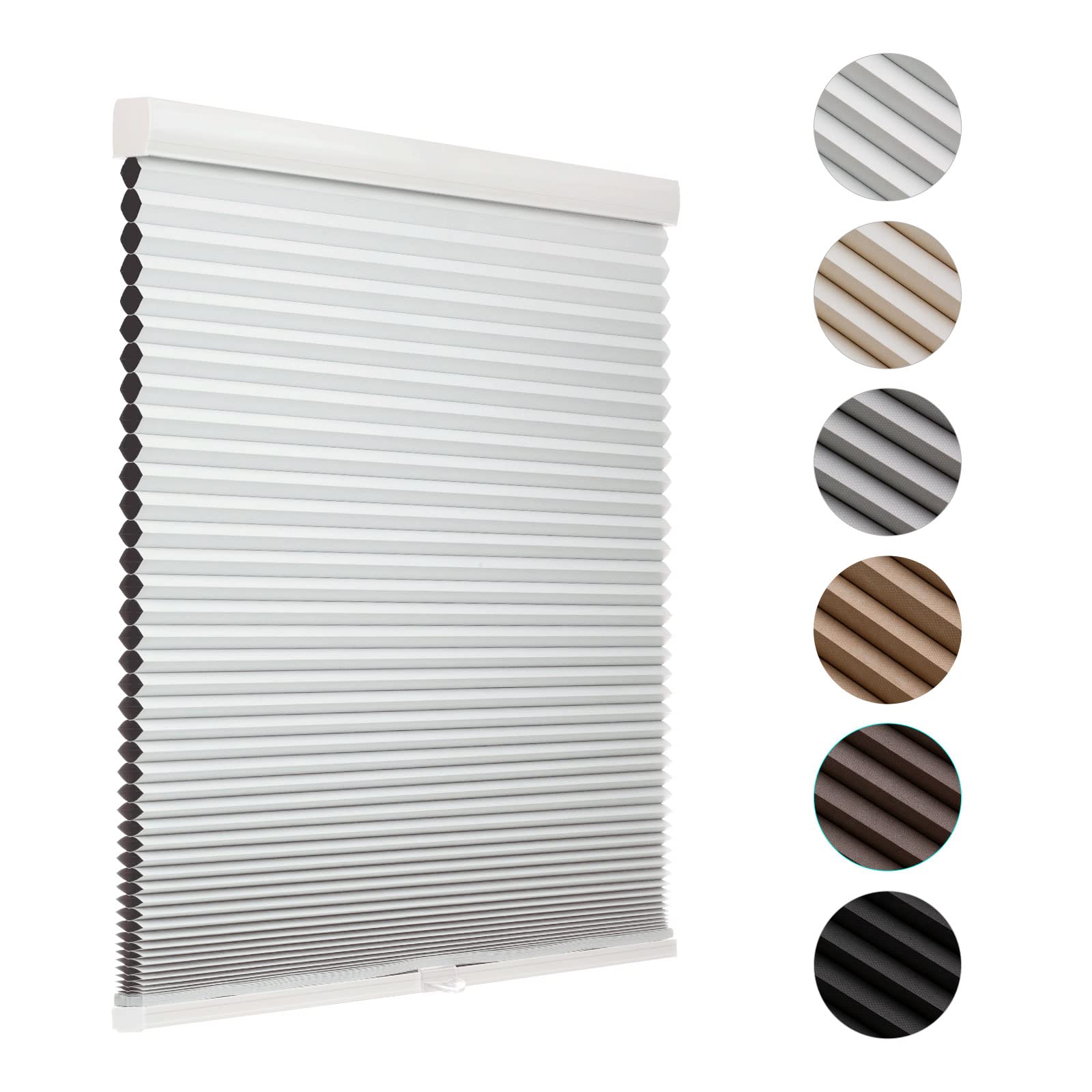 MYshade Blackout Cordless Cellular Shades Honeycomb Shades for Indoor Windows Room Darkening Blinds for Home Office Pull Down Wi