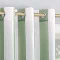 No. 918 Reagan Cabana Stripe SemiSheer Grommet Curtain Panel, 54 x 95, Spa Green