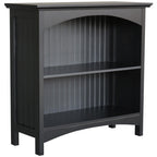 Ehemco 2 Tier Bookcase With 2 Arched Supports, 29 Inches, Black