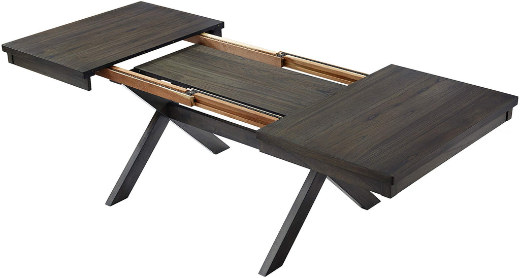 Crosley Furniture Hayden 7-Piece Modern Farmhouse Dining Table Set for 6 with Slat Back Chairs, Slate