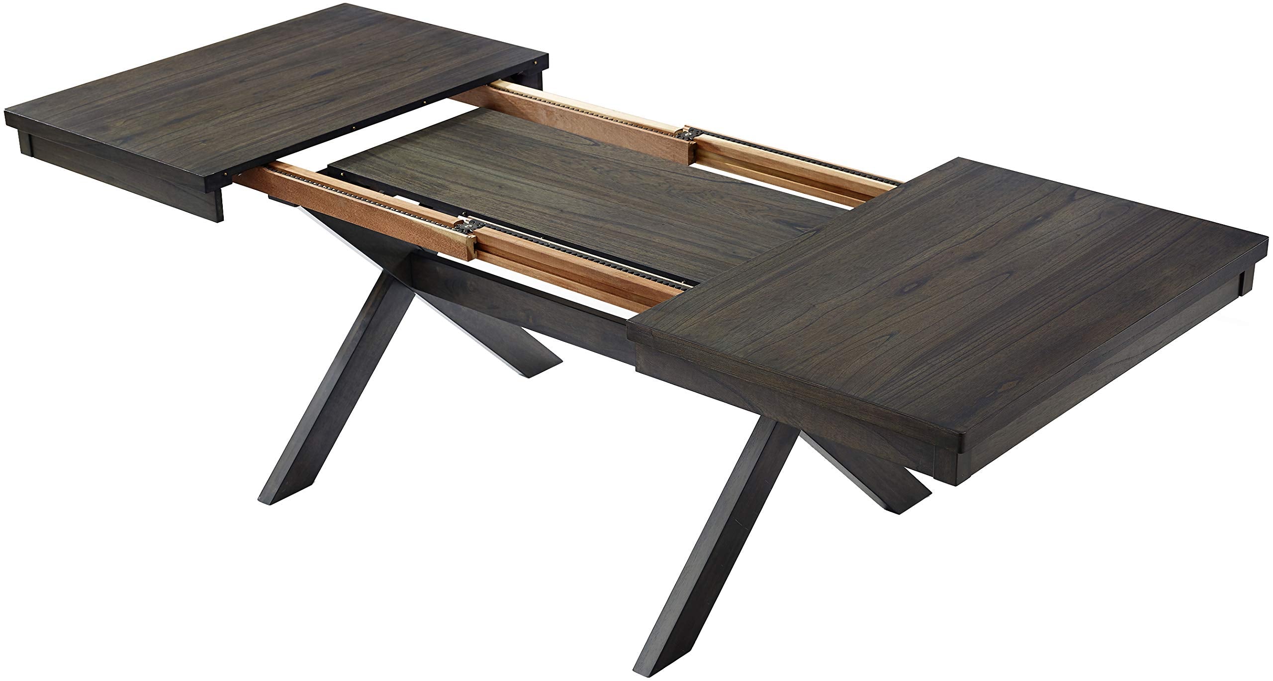 Crosley Furniture Hayden 7-Piece Modern Farmhouse Dining Table Set for 6 with Slat Back Chairs, Slate