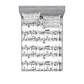 Ambesonne Music Fitted Sheet & Pillow Sham Set, Musical Notes on The Clef Illustration Ornamental Pattern Artwork Print, Decorat