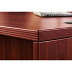 Lorell Chateau Series Mahogany Laminate Desking, 66.1 x 23.6 x 30