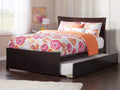 AFI Metro Full Size Platform Bed with Matching Footboard & Twin Trundle in Espresso