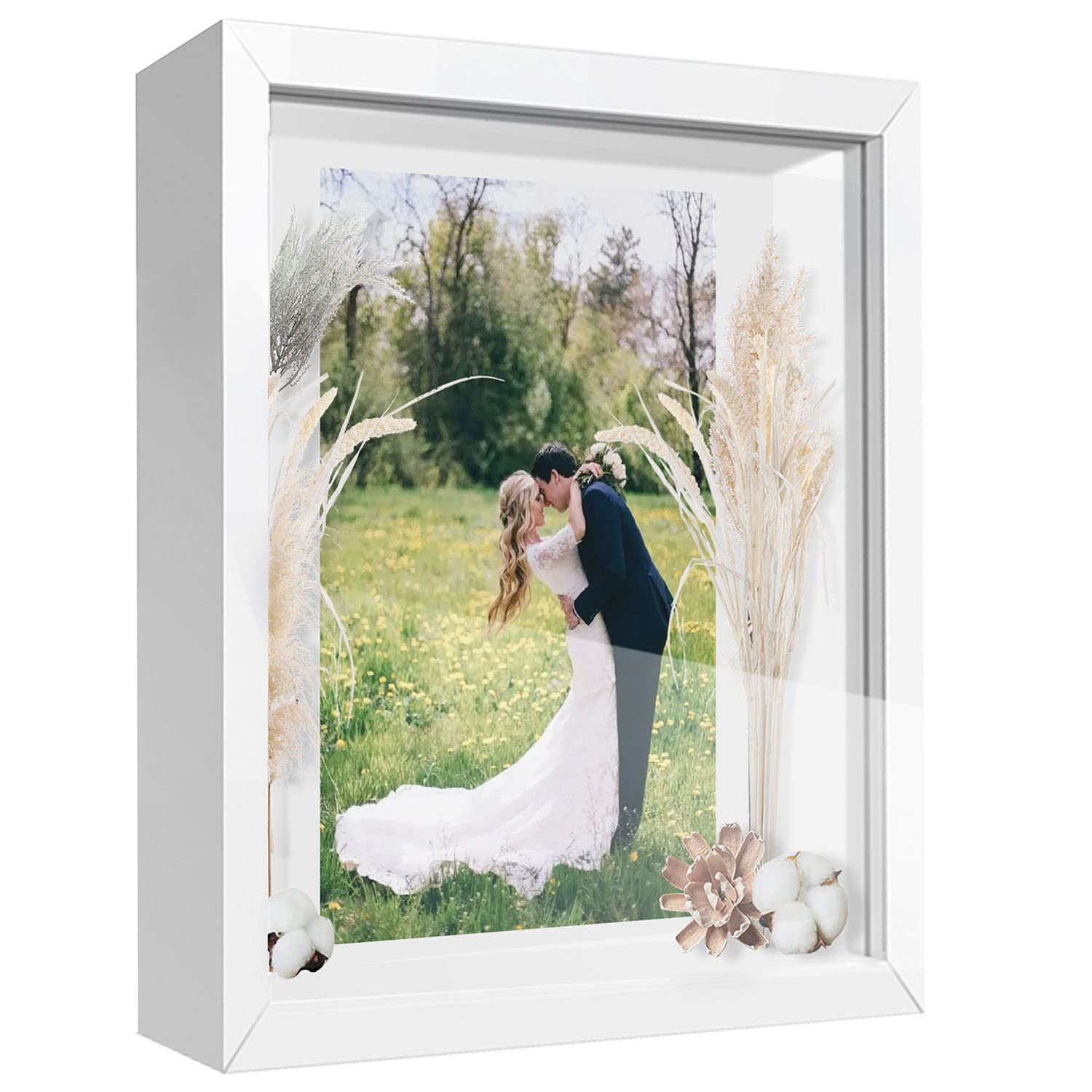 TOUYINGER 8.5x11 Shadow Box Frame Display Case with Letter Stickers, 3D Picture Frame, Display Case Box for Memorabilia, Baby It