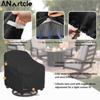 Anartcle Outdoor Swivel Lounge Chair Cover 2 Pack,Waterproof Heavy Duty Lawn Patio Chair Covers,Patio Swivel Chair Covers For Ou
