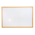 Viztex Magnetic Dry Erase Board in Lacquered Steel with An Oak Border - 36 x 24