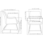 Lorell Gray Flannel Guest Chair With Sled Base