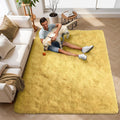 6x9 ft Yellow Fuzzy Rugs for Living Room Fluffy Bedroom Rug Non-Slip Area Rugs Shag Carpet for Nursery Kids PlayRoom Dorm Office