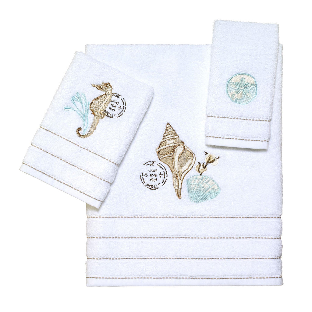 Avanti Linens - Hand Towel, Soft & Absorbent Cotton, Farmhouse Inspired Bathroom Decor (Farmhouse Shell Collection)