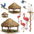 Beistle Tiki Hut & Tropical Bird Props