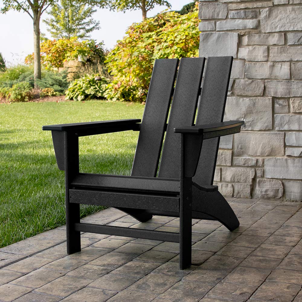 Polywood Ad420Ma Modern Adirondack Chair, Mahogany