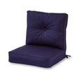 Greendale Home Fashions Outdoor Sunbrella Fabric Deep Seat Cushion, 2 Piece Set, Navy