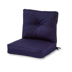 Greendale Home Fashions Outdoor Sunbrella Fabric Deep Seat Cushion, 2 Piece Set, Navy