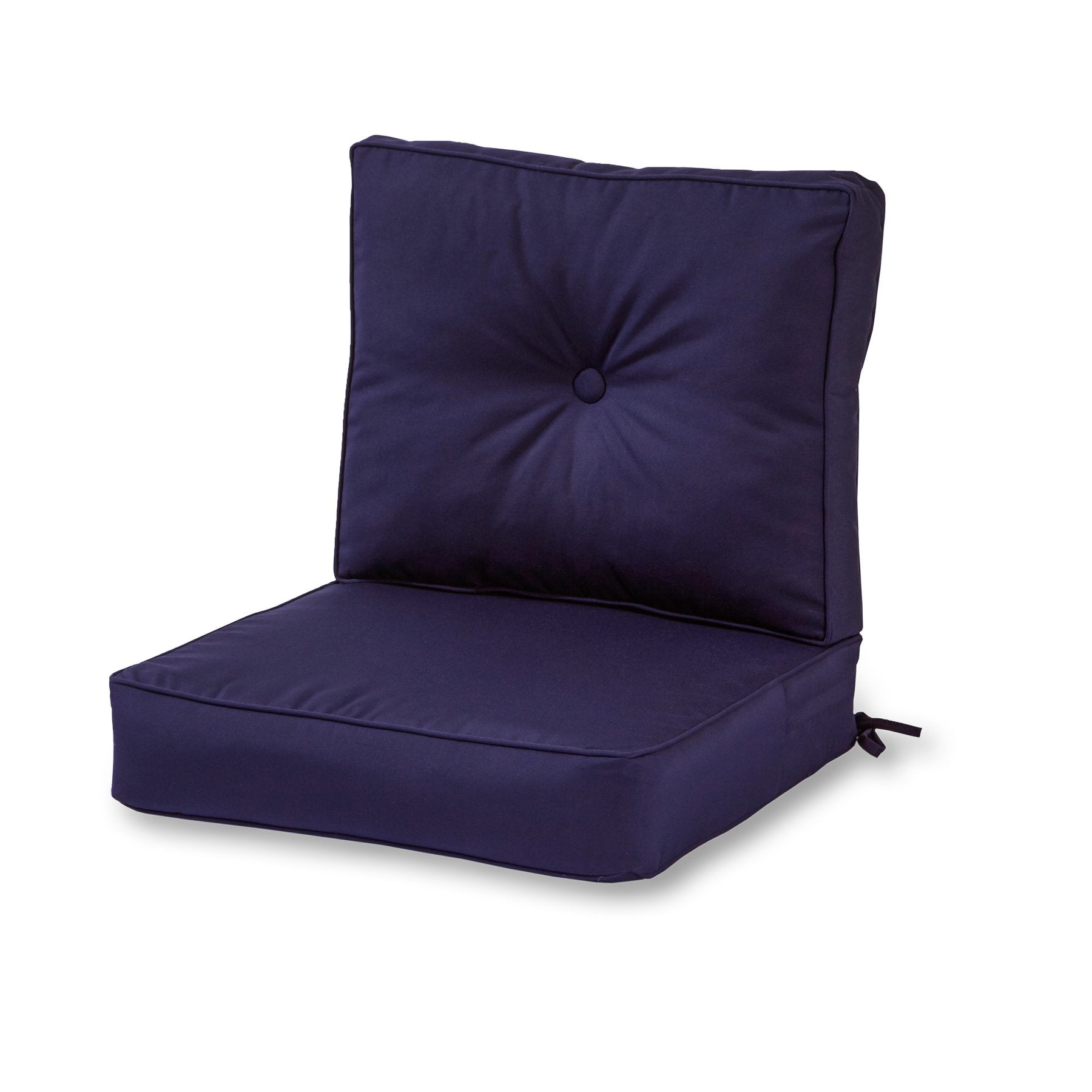 Greendale Home Fashions Outdoor Sunbrella Fabric Deep Seat Cushion, 2 Piece Set, Navy