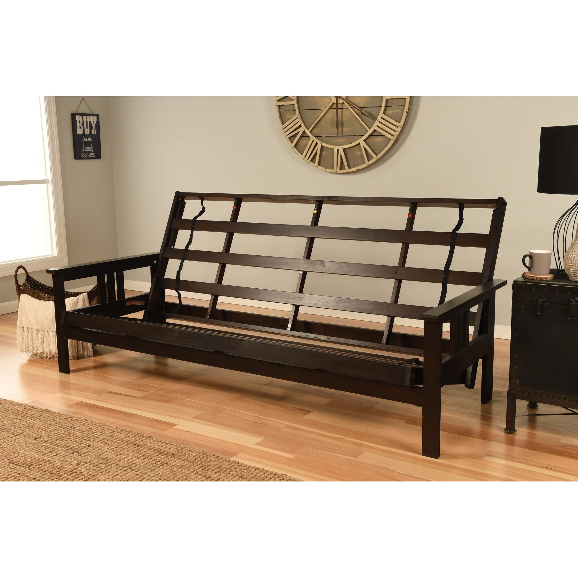 Somette Monterey Queen-size Futon Set in Espresso Finish with Marmont Mattress Marmont Mocha