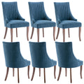 mikibama Linen Dining Chairs Set of 6 Channel Tufted Kitchen Dinner Chair Comfy Fabric Upholstered Accent Chair for Dining Room 