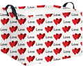 CLOCOR Rectangular Valentines Day Gift Basket,Collapsible Fabric Storage Container,Storage Basket for Lover,Gift Bakset (Love Y