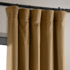 Hpd Half Price Drapes Signature Velvet Thermal Blackout Curtains For Living Room 108 Inch Long (1 Panel) Rod Pocket Insulated Blackout Curtains For Bedroom Window Curtains, 50W X 108L, Amber Gold