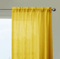 Homemonde Sheer Curtains 6 Feet With Rod Pocket Top, Light Filtering, Cotton Drapes, Set Of 2 Window Curtain, 72 Inches  Mustar