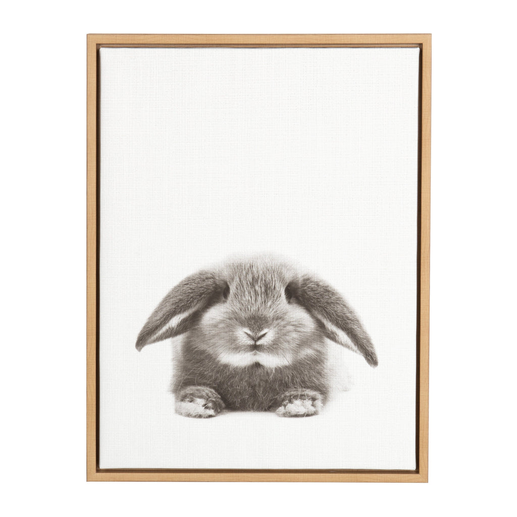 Sylvie Rabbit Framed Canvas by Simon Te of Tai Prints