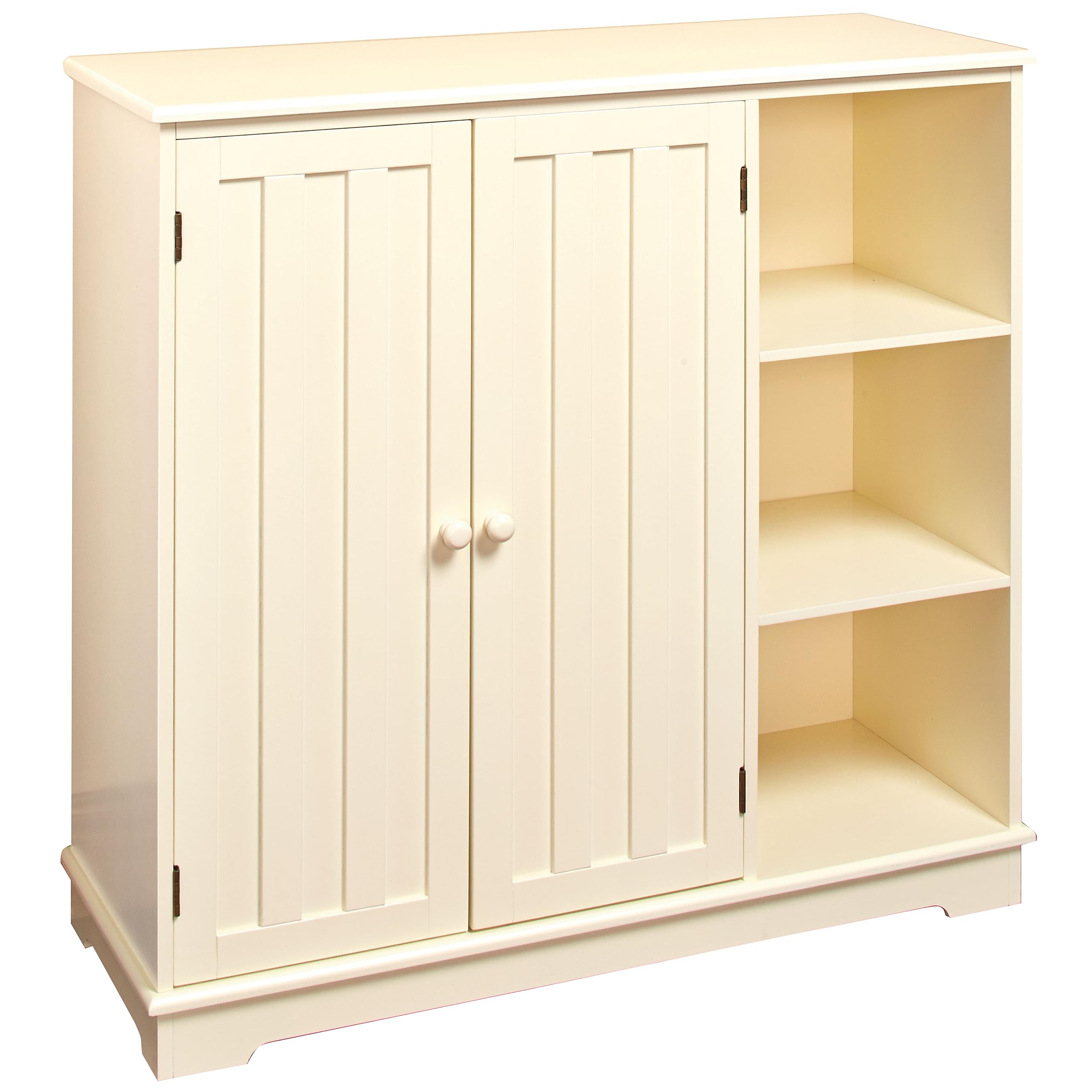 Beadboard Wooden Storage Cabinets or Baskets - Cream Storage Unit