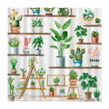 Juirnost Green Plant Farmhouse Shower Curtain Bohemian Potted Plant Shower Curtain for Bathroom Cactus Succulent Plant Bathtubs 