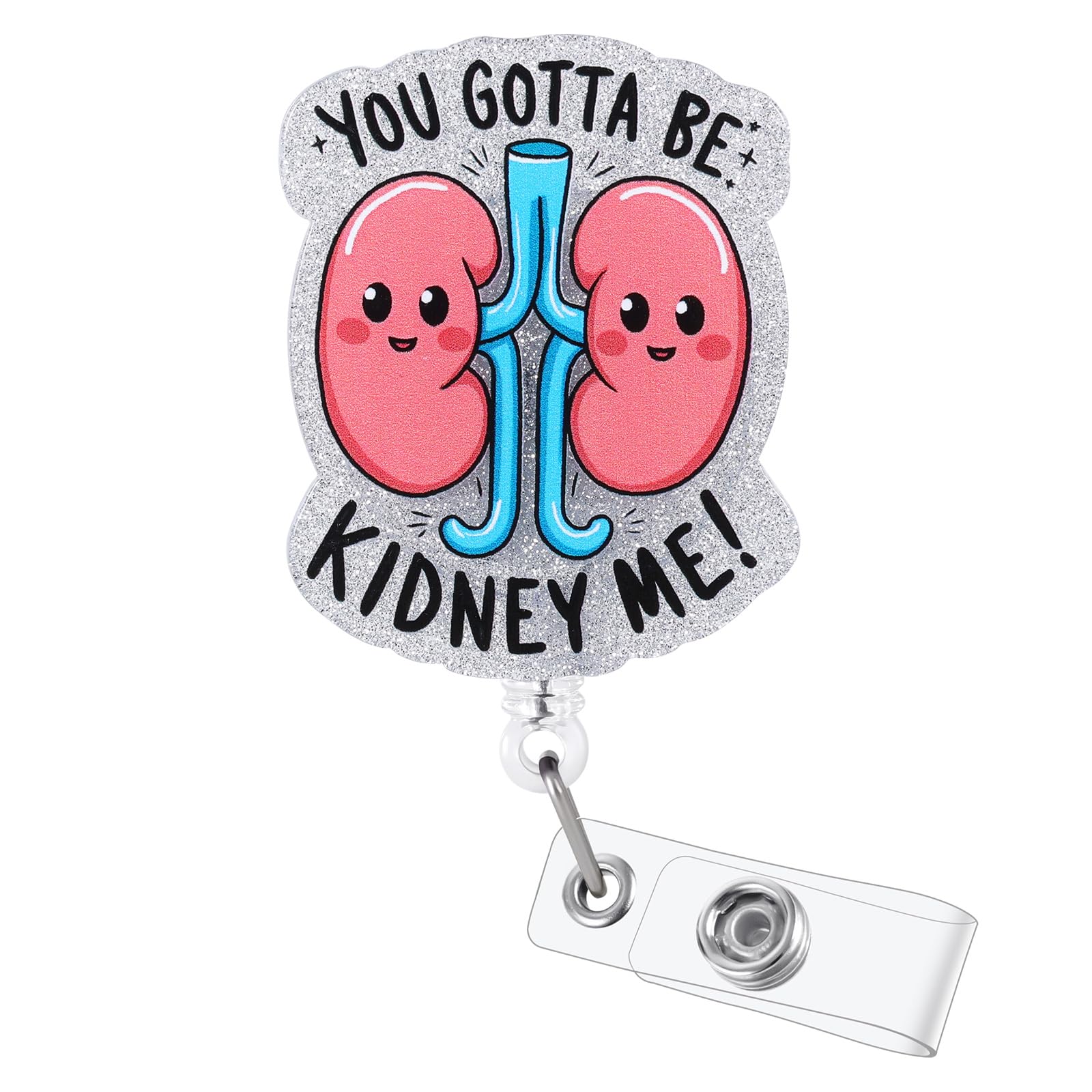 You Gotta Be Kidney Me Funny Badge Reel, Urology Doctor Nurse Badge Reel, Urologist Nurse Gifts, Cute Id Badge Holder Retractabl