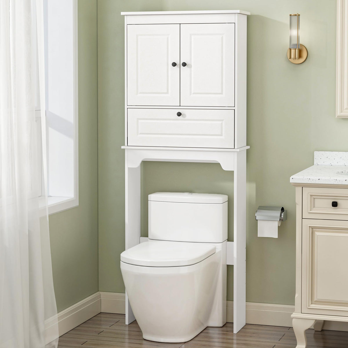Salfanre Over The Toilet Storage Cabinet, White