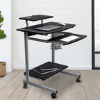 Techni Mobili Compact Computer Cart with Storage, Espresso