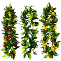Hawaiian Leis Hawaii Luau Tropical Flower Leaf Leis Wreath Women Green Leaves Dance Garland Floral Necklace For Summer Beach Wed