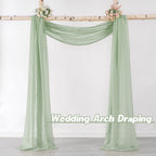 DONREN Semi Sheer Window Scarf Valance Polyester Sage 144 Inches