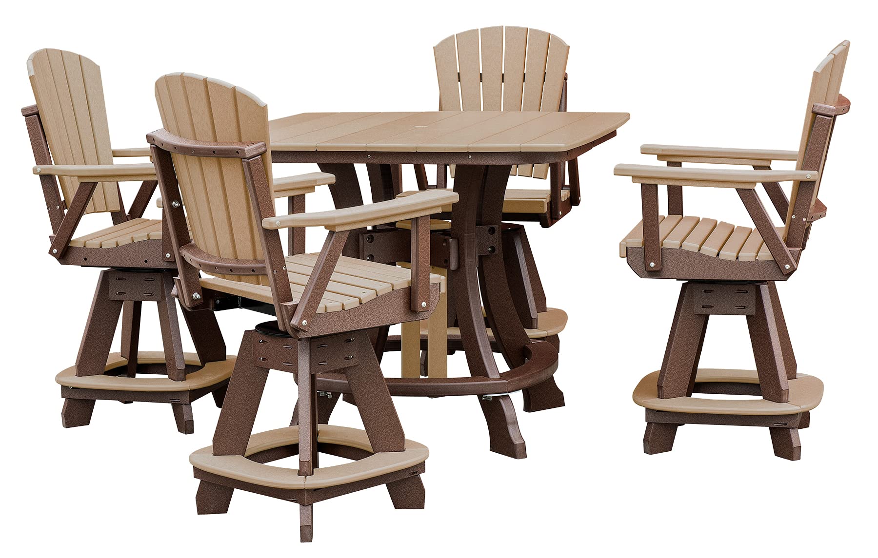 American Furniture Classics Counter Height Dining Table, Cedar & Tudor Brown